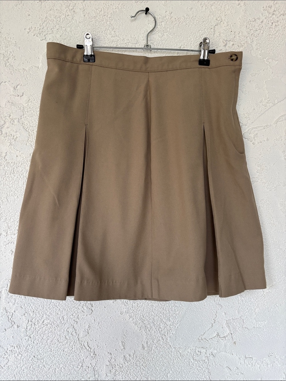 Pleated Tan Women’s Skirt